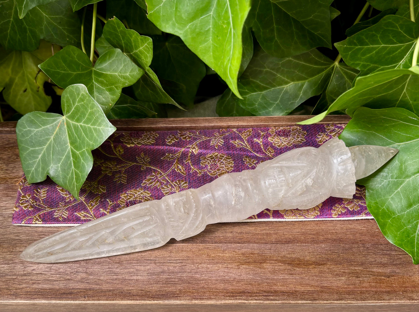 Phurba | håndskåret | Himalaya Bjergkrystal | 24,8 cm Phurba | håndskåret | Himalaya Bjergkrystal | 24,8 cm