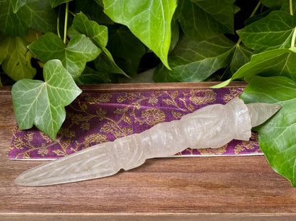Phurba | håndskåret | Himalaya Bjergkrystal | 24,8 cm
