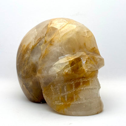 Krystal kranie | håndskåret Golden healer, Madagaskar  | 12,5 cm