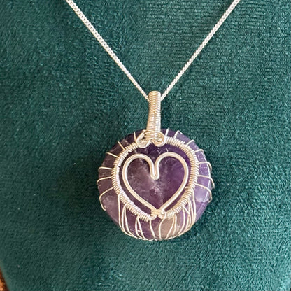 Livets træ vedhæng | 925 Sterling Sølv og ametyst