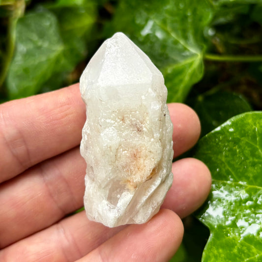 Billede af Bjergkrystal spids, candle kvarts - stående 6 cm