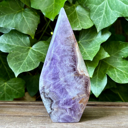 Ametyst m. krystalinsk agat flamme - 13 cm | nr. 2