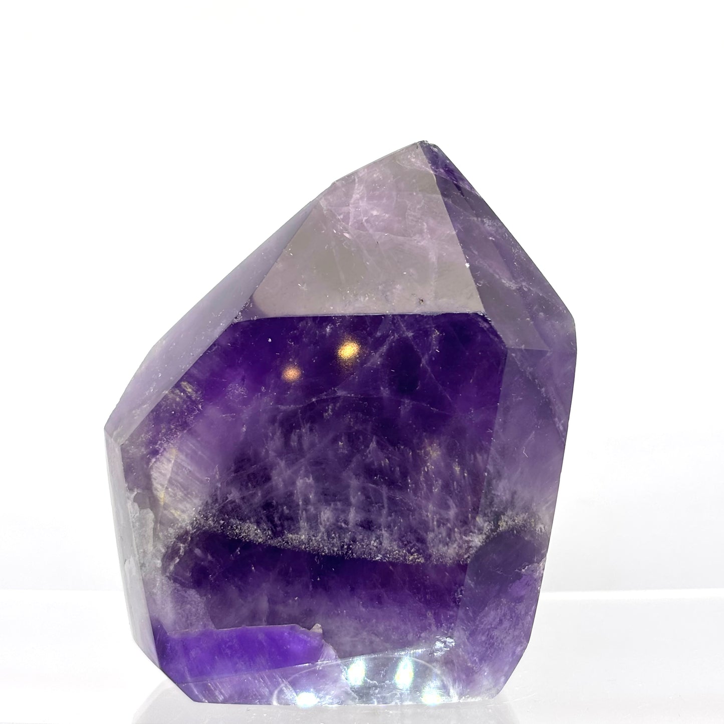 Chevron ametyst spids 8,5 cm - poleret | nr. 3 Chevron ametyst spids 8,5 cm - poleret | nr. 3