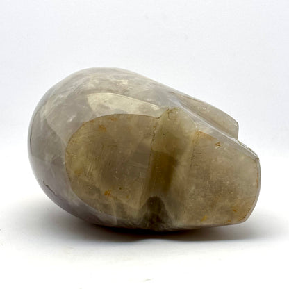 Krystal kranie | håndskåret bly tint kvarts, Madagaskar | 9,2 cm