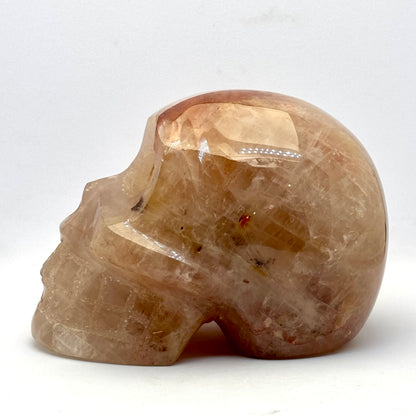 Krystal kranie | håndskåret hæmatoid kvarts, Madagaskar  | 10,5 cm