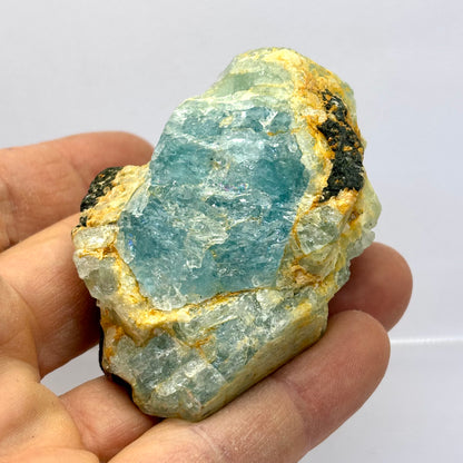 Akvamarin m. Turmalin 7 cm blå | nr. 1