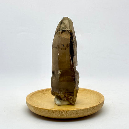 Røgkvarts lemurian spids naturlig 8,5 cm