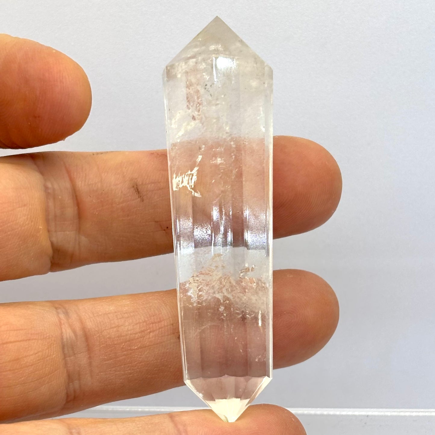 Vogel-cut Himalaya bjergkrystal | 12 facetter | 7,7 cm Vogel-cut Himalaya bjergkrystal | 12 facetter | 7,7 cm