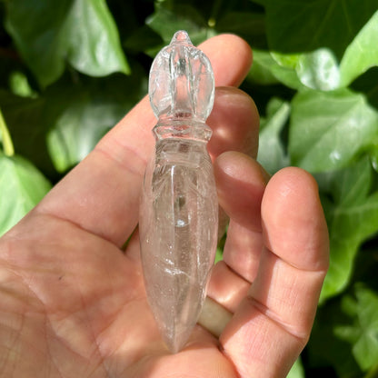 Kartika Vajra Dorje | håndskåret Himalaya Bjergkrystal | 8,8 cm