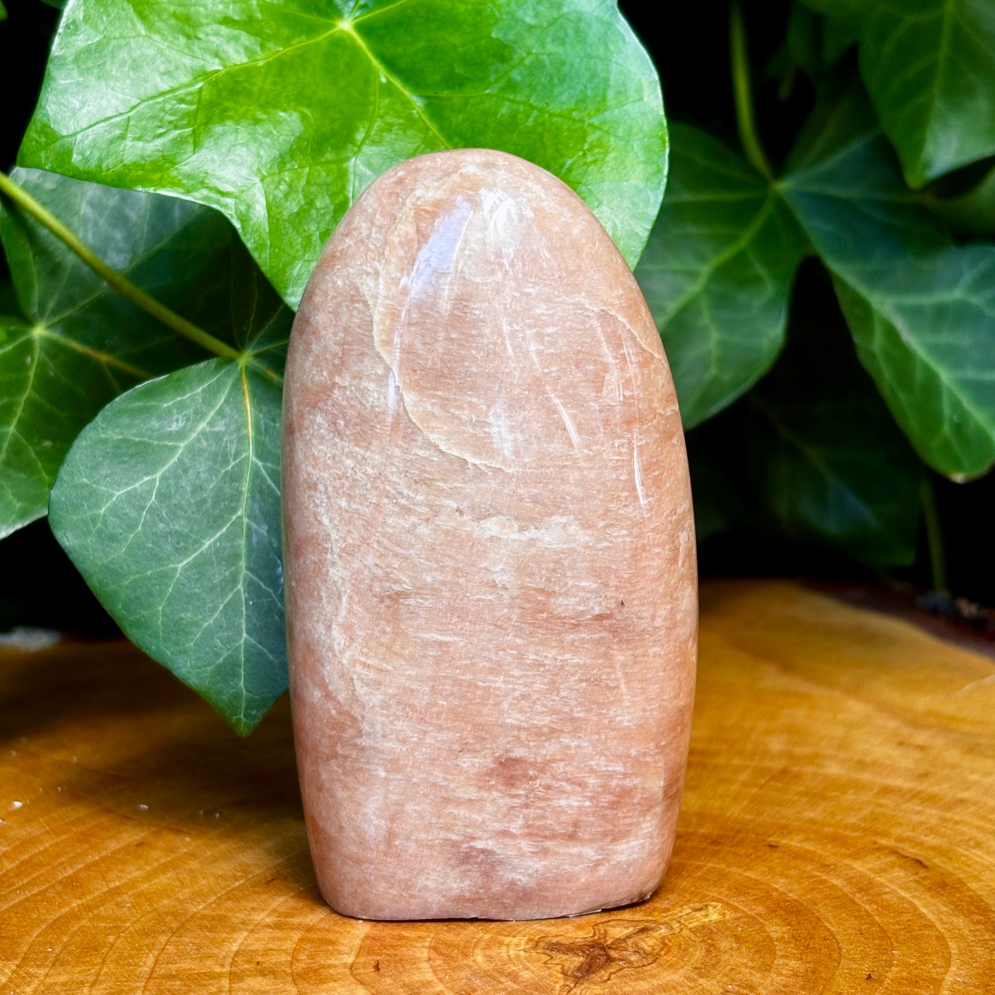 Fersken Månesten skulptur 9 cm Fersken Månesten skulptur 9 cm
