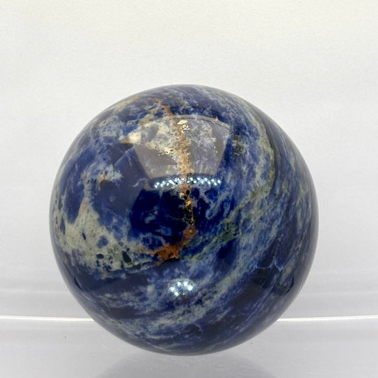 Billede af Blue planet - Sodalit kugle 7 cm + pyrit | nr. 4