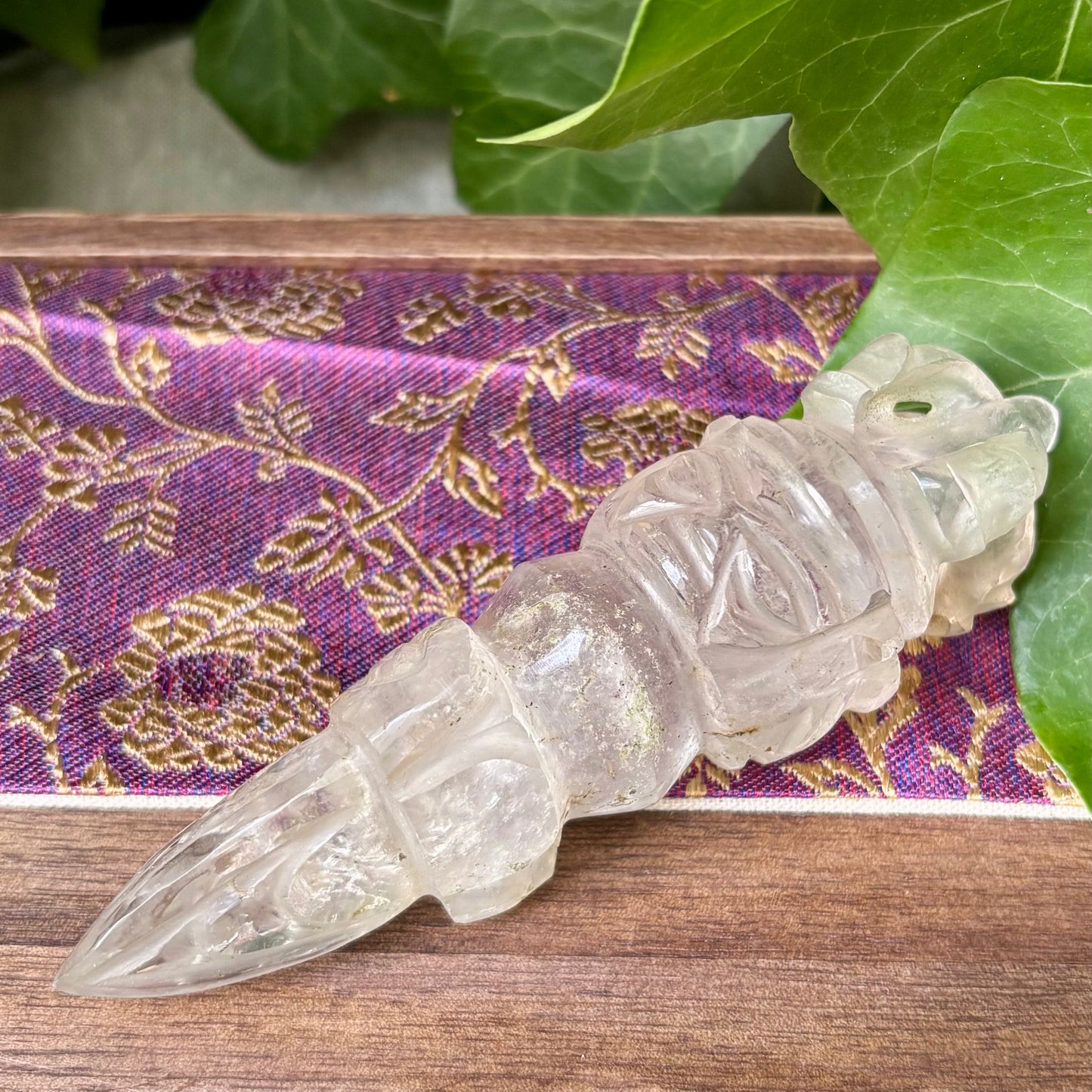 Phurba | håndskåret | Himalaya Bjergkrystal | 12,5 cm Phurba | håndskåret | Himalaya Bjergkrystal | 12,5 cm