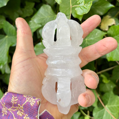 Vajra Dorje | håndskåret | Himalaya Bjergkrystal | 13,5 cm