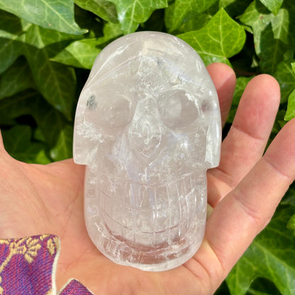 Krystal kranie | håndskåret | Himalaya Bjergkrystal | 10,8 cm