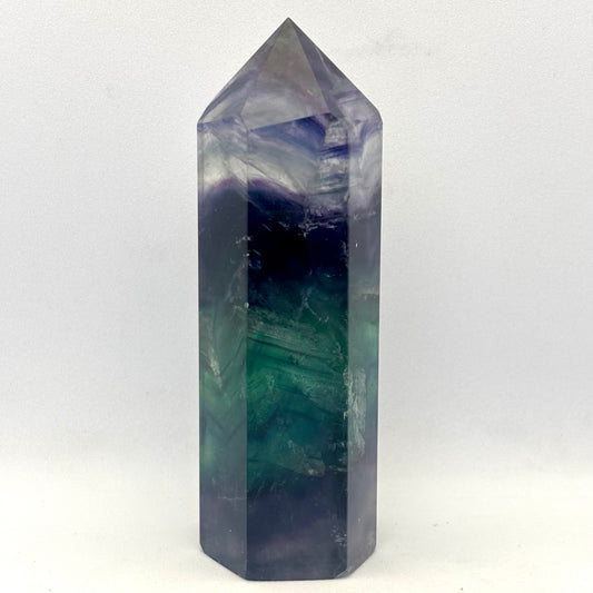 Billede af Regnbue fluorit tårn, blå - 10 cm | nr. 8