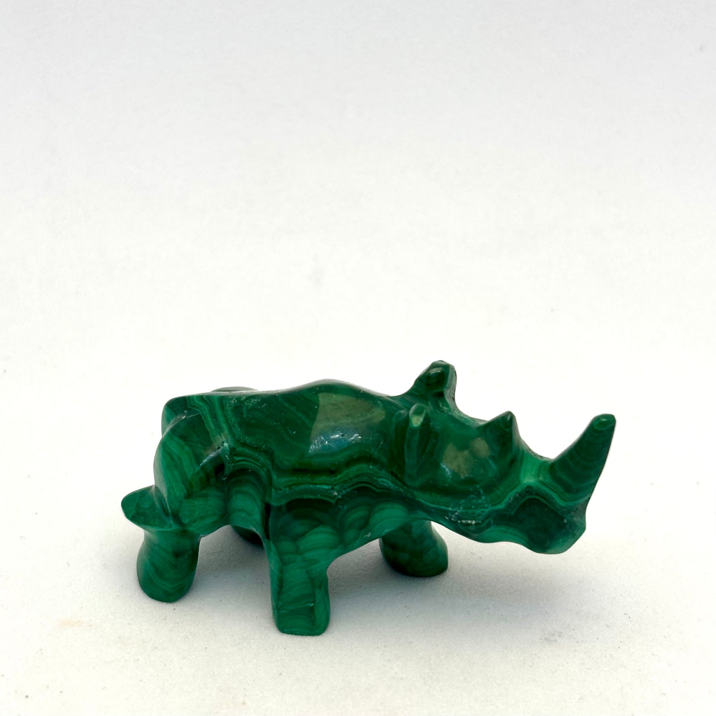 Malakit næsehorn 4,8 cm | nr 3 Malakit næsehorn 4,8 cm | nr 3