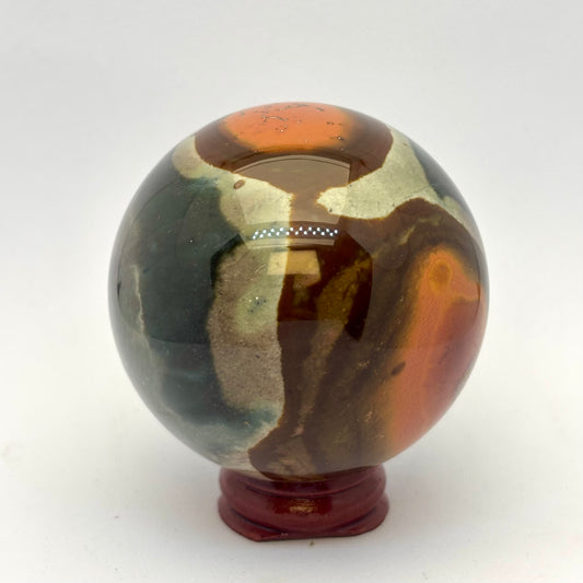 Billede af Polychrom jaspis kugle 6,5 cm