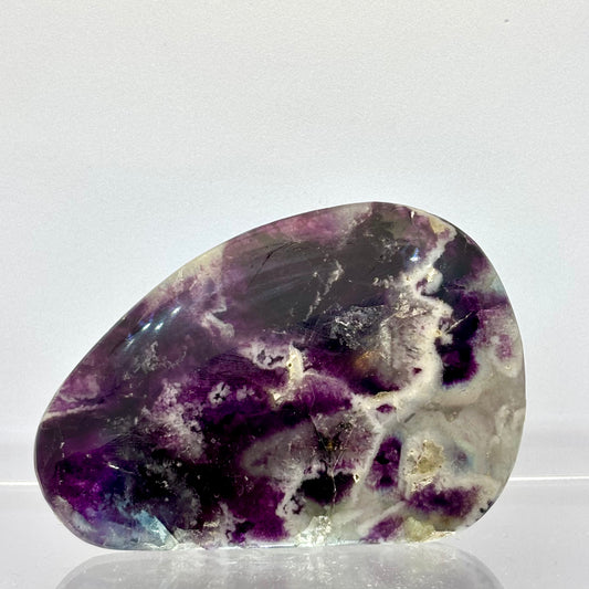 Billede af Regnbue fluorit skive poleret 9 cm | nr. 2