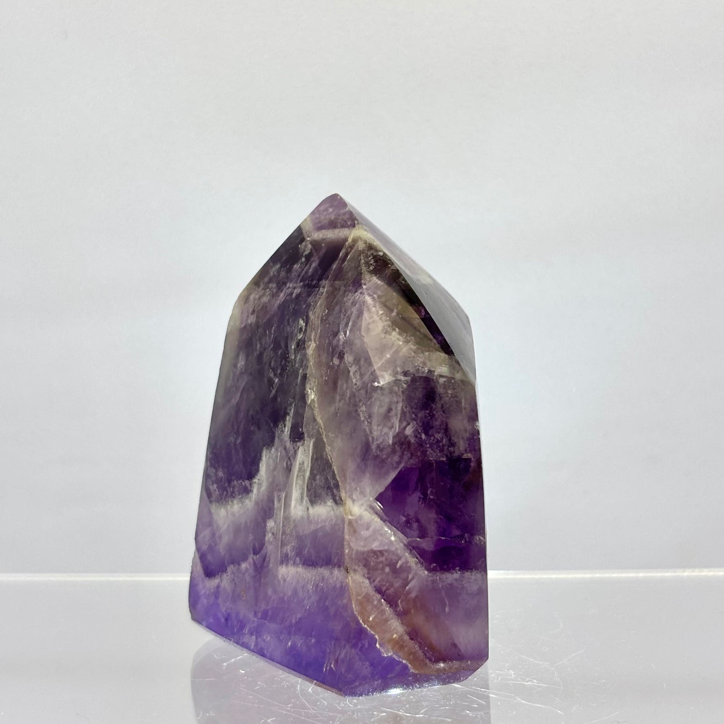 Chevron ametyst spids 6,5 cm - poleret | nr. 9 Chevron ametyst spids 6,5 cm - poleret | nr. 9