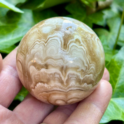Amber flower Calcit Kugle fra Myanmar - 5,4 cm | nr. 2