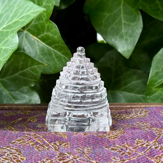 Billede af Shree Yantra | håndskåret Himalaya Bjergkrystal | mount meru | 5 cm