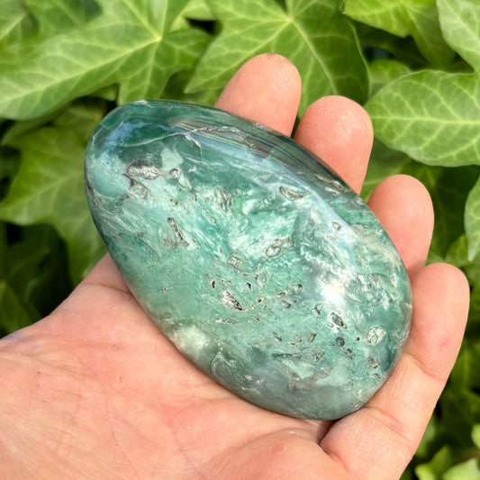 Billede af Krom Chalcedon palmstone | 9 cm nr 1