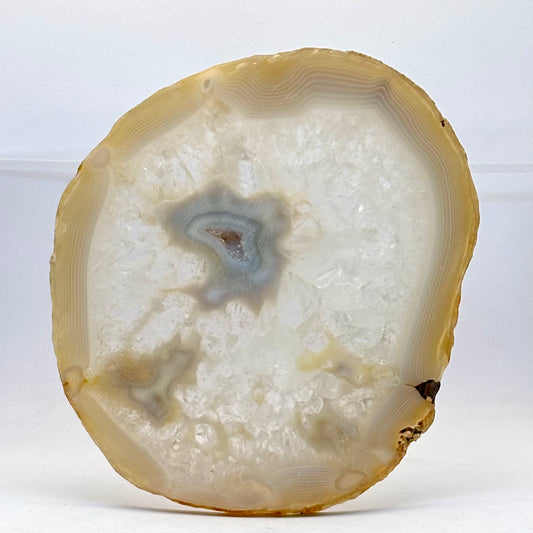 Billede af Agat skive med lille grotte 14,5 cm | nr. 2