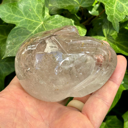 Krystal kranie | håndskåret klar Himalaya Bjergkrystal | 8,4 cm