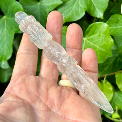 Phurba | håndskåret | Himalaya Bjergkrystal | 15 cm