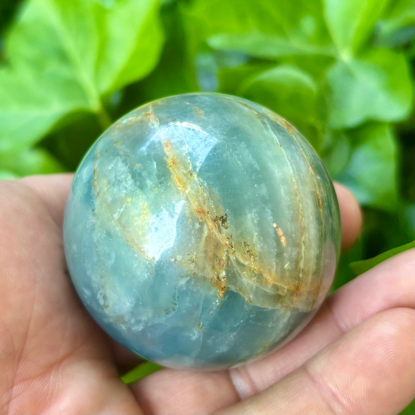 Blue onyx kugle - 5,5 cm | nr. 2 Blue onyx kugle - 5,5 cm | nr. 2