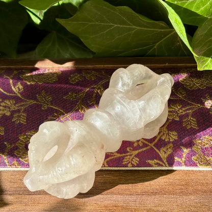 Vajra Dorje | håndskåret | Himalaya Bjergkrystal | 11 cm