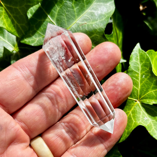 Billede af Vogel-cut Himalaya bjergkrystal | 12 facetter | 8 cm