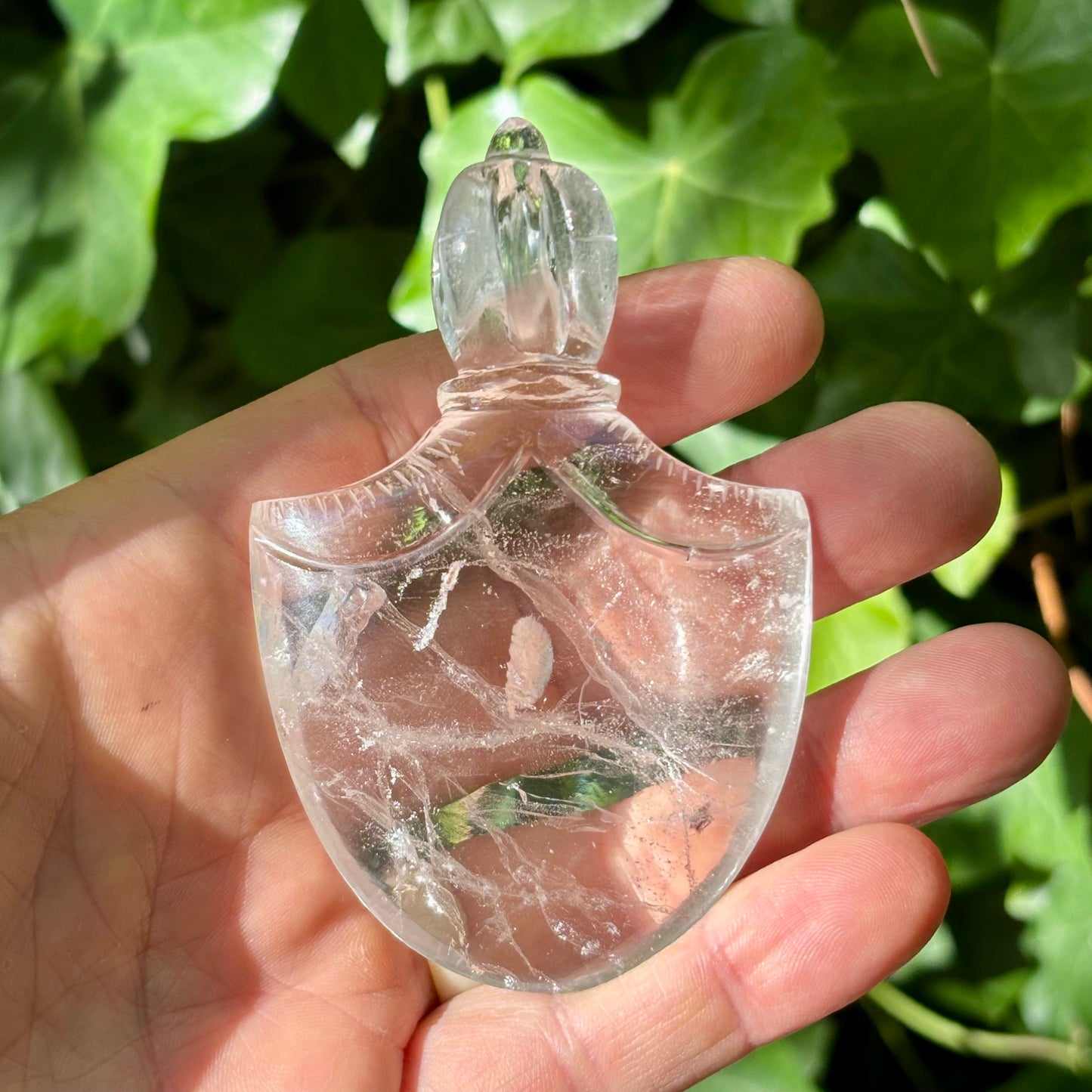 Kartika Vajra Dorje | håndskåret Himalaya Bjergkrystal | 9,8 cm Kartika Vajra Dorje | håndskåret Himalaya Bjergkrystal | 9,8 cm