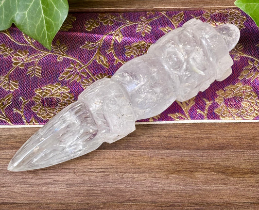 Billede af Phurba | håndskåret | Himalaya Bjergkrystal | 15,7 cm