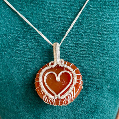 Livets træ vedhæng | 925 Sterling Sølv og karneol