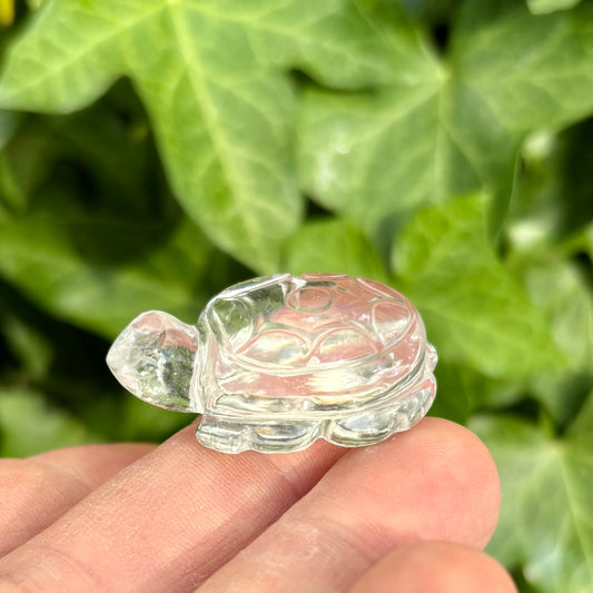 Billede af Krystal skildpadde | håndskåret klar Himalaya Bjergkrystal | 3,8 cm