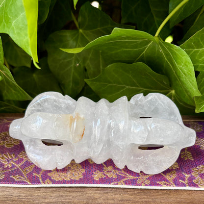 Vajra Dorje | håndskåret | Himalaya Bjergkrystal | 13,5 cm