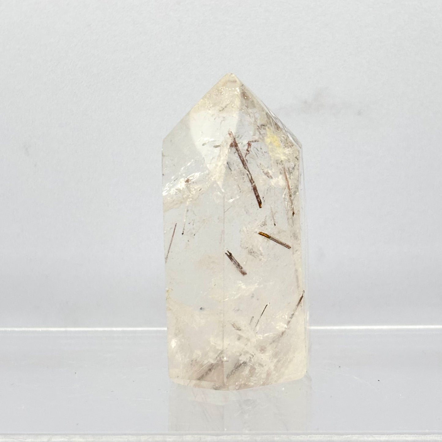 Bjergkrystal spids med rutiler, Madagaskar 4,8 cm | nr. 2 Bjergkrystal spids med rutiler, Madagaskar 4,8 cm | nr. 2