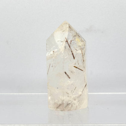 Bjergkrystal spids med rutiler, Madagaskar 4,8 cm | nr. 2