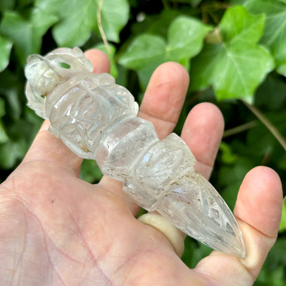 Phurba | håndskåret | Himalaya Bjergkrystal | 12,5 cm
