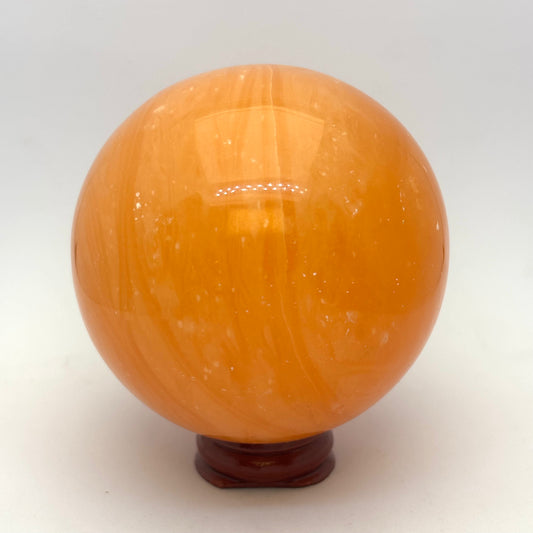 Billede af Orange calcit kugle 7 cm