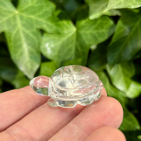 Billede af Krystal skildpadde | håndskåret klar Himalaya Bjergkrystal | 3,6 cm