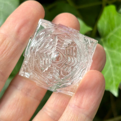 Shree Yantra | håndskåret Himalaya Bjergkrystal | mount meru | 5 cm