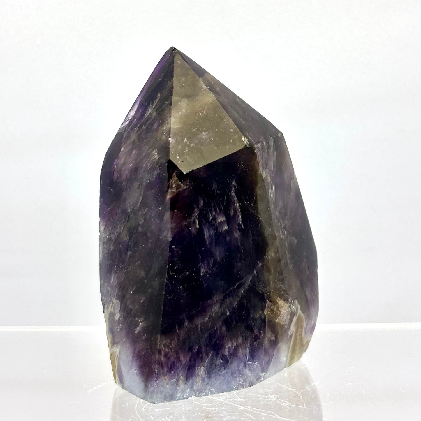 Mørk ametyst spids 7 cm - poleret | nr. 10 Mørk ametyst spids 7 cm - poleret | nr. 10