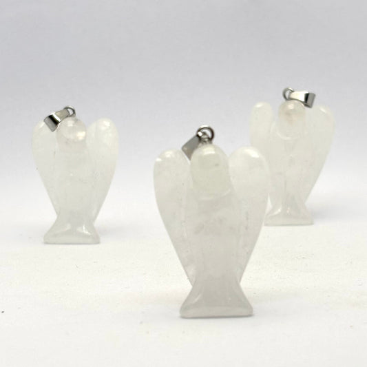 Billede af Vedhæng snekvarts engel - 3 cm