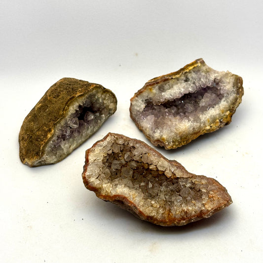 Billede af 3 ametyst geoder fra Zululand SA 6-7 cm | nr 6