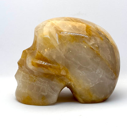 Krystal kranie | håndskåret Golden healer, Madagaskar  | 12,5 cm