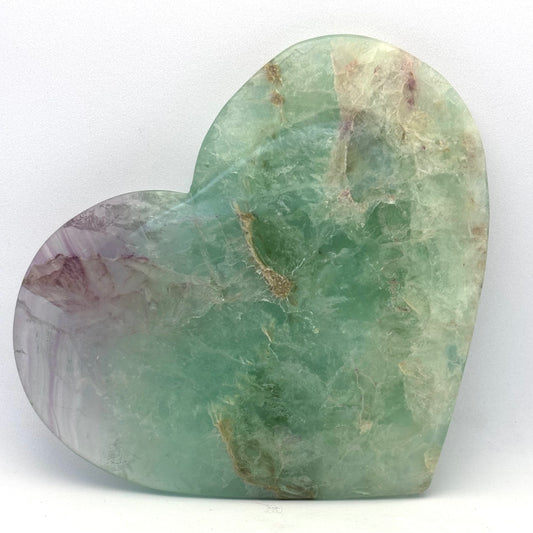 Billede af Regnbue fluorit hjerte - 12,5 cm | nr. 4
