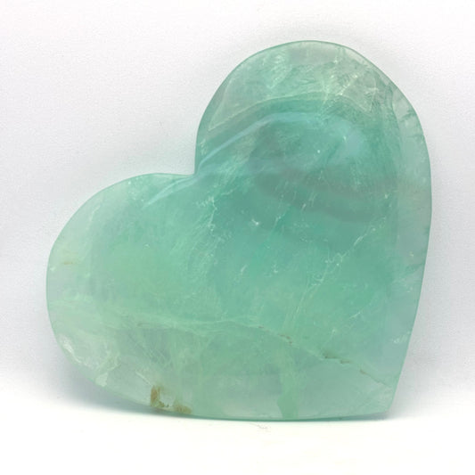 Billede af Grøn fluorit hjerte - 12,5 cm | nr. 3