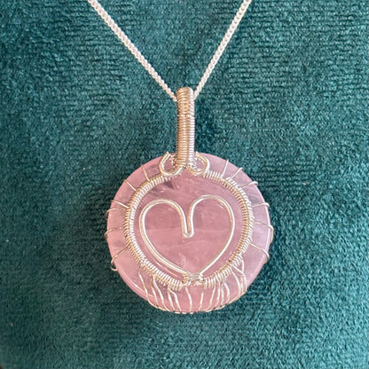 Livets træ vedhæng | 925 Sterling Sølv og rosakvarts